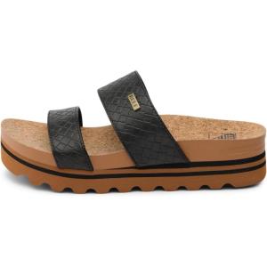 imageREEF Womens Cushion Vista Hi Platform SandalBlack Wicker