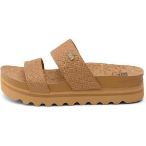 imageREEF Womens Cushion Vista Hi Platform SandalTan Wicker