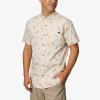 imageREEF Mens Woven Poplin Short Sleeve TeeAlmond Milk Montana