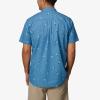 imageREEF Mens Woven Poplin Short Sleeve TeeParisian Blue Montana