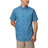 imageREEF Mens Woven Poplin Short Sleeve TeeParisian Blue Montana
