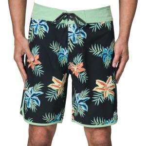 imageREEF Mens 19quot Printed Outseam BoardshortCaviar Robbie Printed