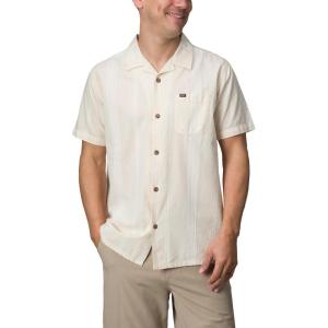 imageREEF Mens Woven Poplin Short Sleeve TeeAlmond Milk Lemmy