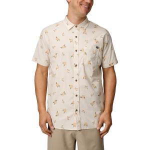 imageREEF Mens Woven Poplin Short Sleeve TeeAlmond Milk Montana