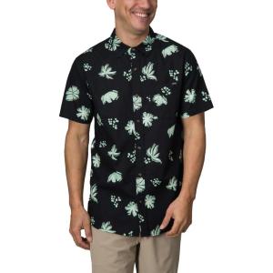 imageREEF Mens Woven Poplin Short Sleeve TeeCaviar Lawson