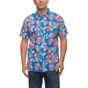 imageREEF Mens Woven Poplin Short Sleeve TeeOlympian Blue Perry