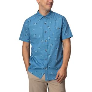 imageREEF Mens Woven Poplin Short Sleeve TeeParisian Blue Montana