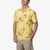 imageREEF Mens Camp Fit Woven Short Sleeve TeeDusky Citron Roy