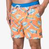 imageReef Mens Reno Elastic Waist ShortDusty Orange Sorley Printed