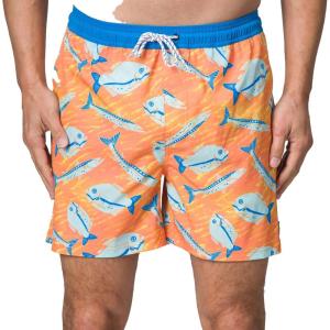 imageReef Mens Reno Elastic Waist ShortDusty Orange Sorley Printed