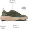 imageREEF Mens Fanning Shoe Lightweight Cushion Footbed Bottle OpenerOliveTan