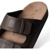 imageREEF Mens Ojai Two Bar Slide SandalBrown Leather