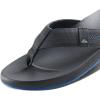 imageReef Mens Santa Ana Flip Flop Arch Support Water Friendly Non Marking OutsoleGunmetalOcean