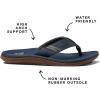 imageReef Mens Santa Ana Flip Flop Arch Support Water Friendly Non Marking OutsoleNavy