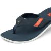 imageReef Mens Santa Ana Flip Flop Arch Support Water Friendly Non Marking OutsoleNavyWhiteOrange