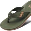 imageReef Mens Santa Ana Flip Flop Arch Support Water Friendly Non Marking OutsoleOliveGum