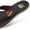 imageReef Mens Santa Ana Flip Flop Arch Support Water Friendly Non Marking OutsoleVintage Brown Sunset