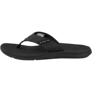 imageReef Mens Santa Ana Flip Flop Arch Support Water Friendly Non Marking OutsoleAll Black
