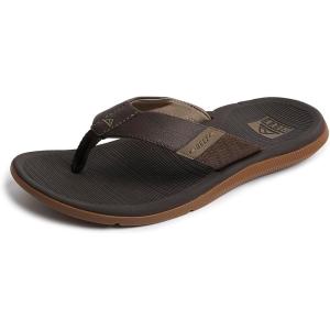 imageReef Mens Santa Ana Flip Flop Arch Support Water Friendly Non Marking OutsoleBrown