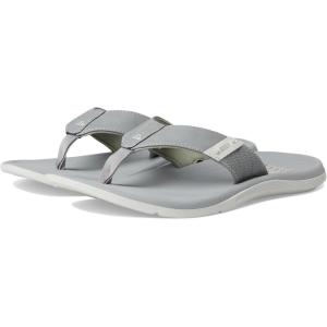 imageReef Mens Santa Ana Flip Flop Arch Support Water Friendly Non Marking OutsoleGreyLight Grey