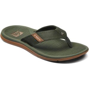 imageReef Mens Santa Ana Flip Flop Arch Support Water Friendly Non Marking OutsoleOliveGum