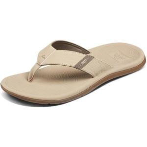 imageReef Mens Santa Ana Flip Flop Arch Support Water Friendly Non Marking OutsoleSand