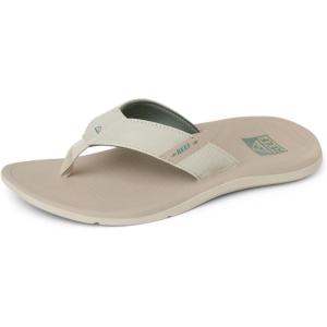 imageReef Mens Santa Ana Flip Flop Arch Support Water Friendly Non Marking OutsoleTanTanForest