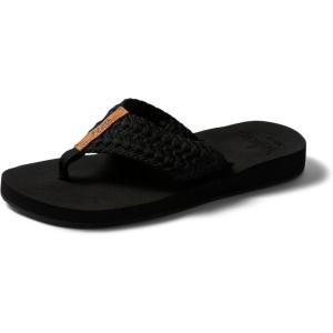 imageREEF Cushion Threads Womens Flip Flop Ultra Soft Cushion Footbed Arch SupportBlack