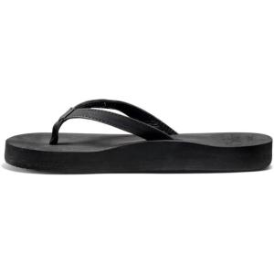 imageREEF Cushion Luna Womens Flip Flop Ultra Soft Cushion Footbed Arch SupportBlackBlack