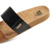 imageREEF Cushion Vista Womens Fashion Slide Sandal Vegan Leather Strap Ultra Soft Cushion FootbedBlack Duo