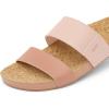 imageREEF Cushion Vista Womens Fashion Slide Sandal Vegan Leather Strap Ultra Soft Cushion FootbedCameo Rose Duo