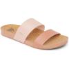 imageREEF Cushion Vista Womens Fashion Slide Sandal Vegan Leather Strap Ultra Soft Cushion FootbedCameo Rose Duo