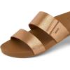 imageREEF Cushion Vista Womens Fashion Slide Sandal Vegan Leather Strap Ultra Soft Cushion FootbedCopperTan