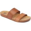imageREEF Cushion Vista Womens Fashion Slide Sandal Vegan Leather Strap Ultra Soft Cushion FootbedEspresso Duo