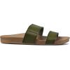 imageREEF Cushion Vista Womens Fashion Slide Sandal Vegan Leather Strap Ultra Soft Cushion FootbedGrn Olive Oli