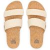 imageREEF Cushion Vista Womens Fashion Slide Sandal Vegan Leather Strap Ultra Soft Cushion FootbedNatural Crochet Textile