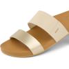 imageREEF Cushion Vista Womens Fashion Slide Sandal Vegan Leather Strap Ultra Soft Cushion FootbedVintageGold