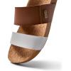 imageREEF Cushion Vista Womens Fashion Slide Sandal Vegan Leather Strap Ultra Soft Cushion FootbedWhite Duo