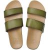 imageREEF Cushion Vista Womens Fashion Slide Sandal Vegan Leather Strap Ultra Soft Cushion FootbedGrn Olive Oli
