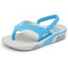 imageREEF ToddlerLittle Kid Fanning Flip Flop Arch Support Durable Outsole Water Friendly BackstrapLight GreyLight Blue