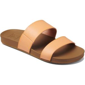 imageREEF Cushion Vista Womens Fashion Slide Sandal Vegan Leather Strap Ultra Soft Cushion FootbedCantaloupe