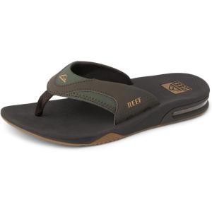 imageREEF Fanning Mens Bottle Opener Flip Flop Arch Support Durable Outsole Water FriendlyBrown Gum