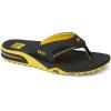 imageREEF Fanning Pregame Mens Bottle Opener Flip Flop Arch Support Durable Outsole Water FriendlyBlackYellow