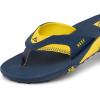 imageREEF Fanning Pregame Mens Bottle Opener Flip Flop Arch Support Durable Outsole Water FriendlyNavyYellow