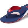 imageREEF Fanning Pregame Mens Bottle Opener Flip Flop Arch Support Durable Outsole Water FriendlyRedWhiteBlue