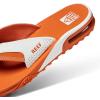 imageREEF Fanning Pregame Mens Bottle Opener Flip Flop Arch Support Durable Outsole Water FriendlyWhiteOrange
