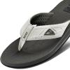imageREEF Phantoms Mens Beach Flip Flop Water Friendly Soft and Supportive Molded FootbedGreyWhite
