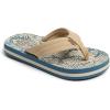 imageREEF Kids Ahi UnisexChild Beach Flip Flop Soft Cushion Footbed Water FriendlyBlueTan Palm
