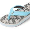 imageREEF Kids Ahi UnisexChild Beach Flip Flop Soft Cushion Footbed Water FriendlyLight Blue Palm