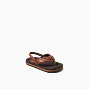 imageREEF Kids Ahi UnisexChild Beach Flip Flop Soft Cushion Footbed Water FriendlyBrown